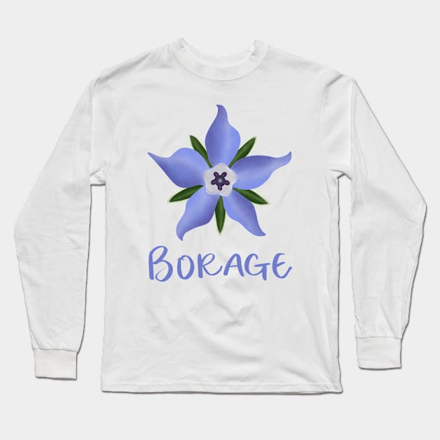 Borage Long Sleeve T-Shirt by Strong with Purpose